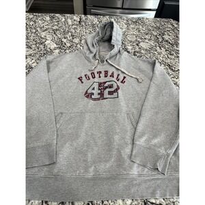 Simply‎ For Sports hoodie football gray Dark red #42 Pullover Men's XL